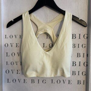 Size S M  Lululemon Bend This cross v neck   light yellow